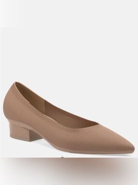 Pashion latte knit pump convertible heel